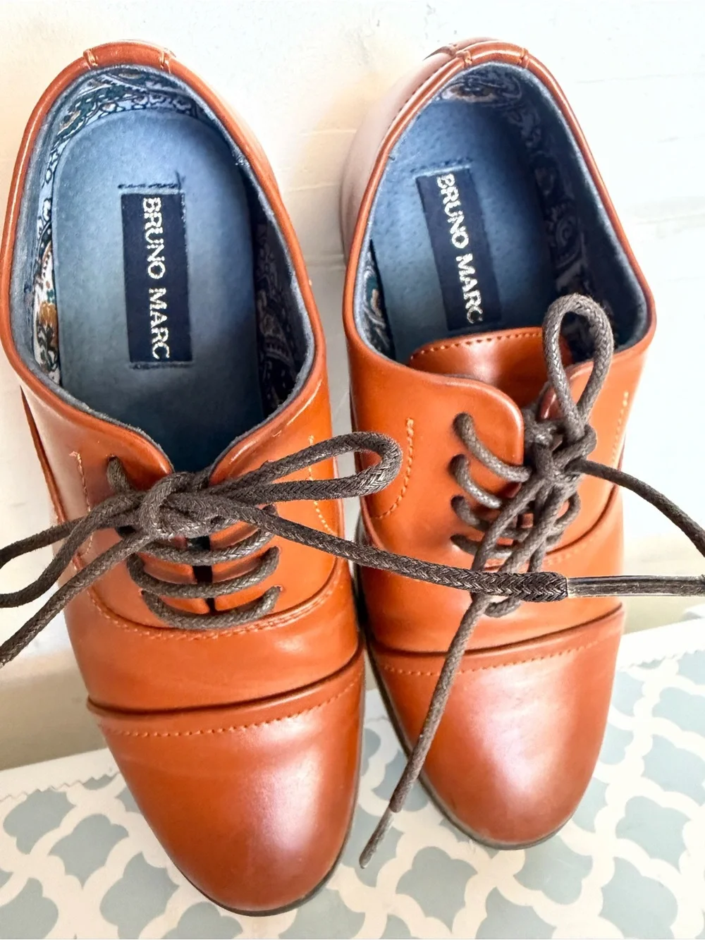 Kids size 13 Classic Oxford Leather Dress Shoes - Brown